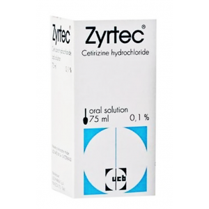 ZYRTEC ® ORAL SOLUTION 0.1 % Syrup ( Cetrizine ) 100 mL